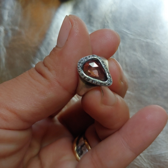 Hum Solid Sterling Silver One Off Corundum Brown Sapphire Ring One Of a Kind - Picture 6 of 16